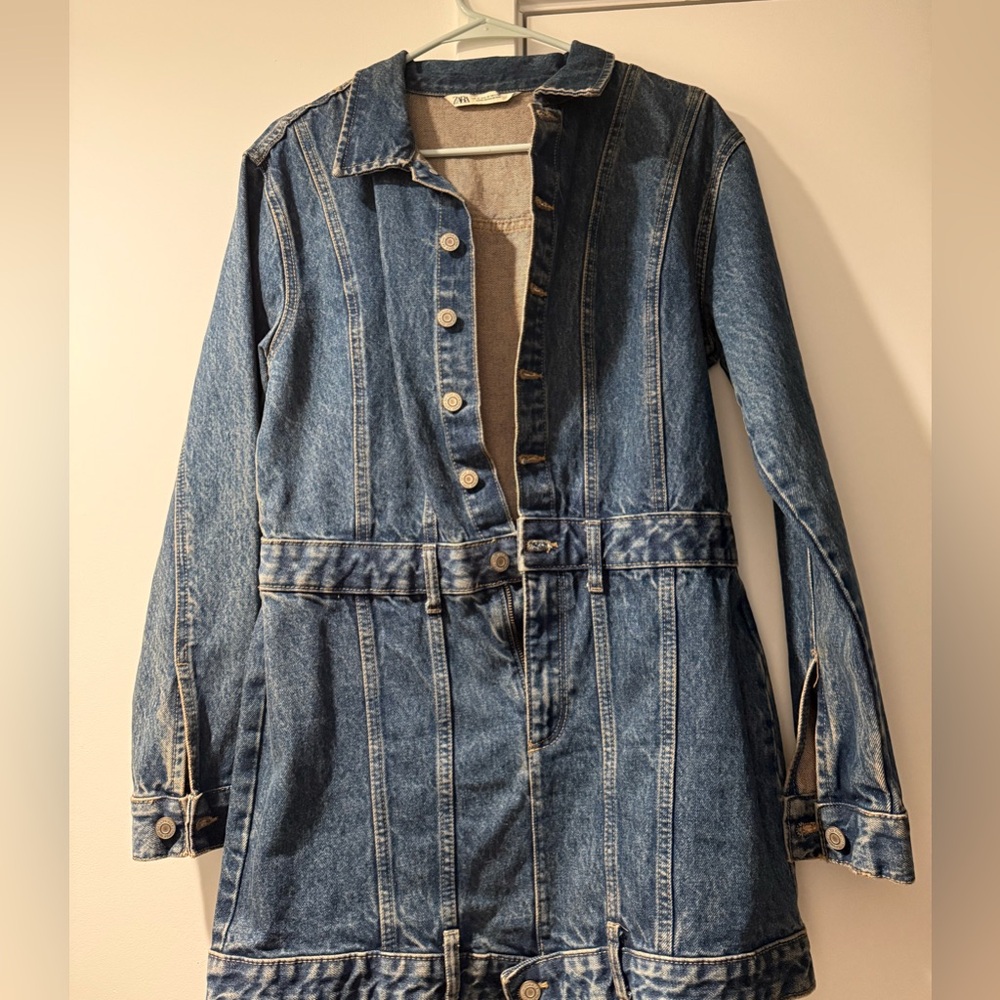 Zara Dark Blue Denim Dress